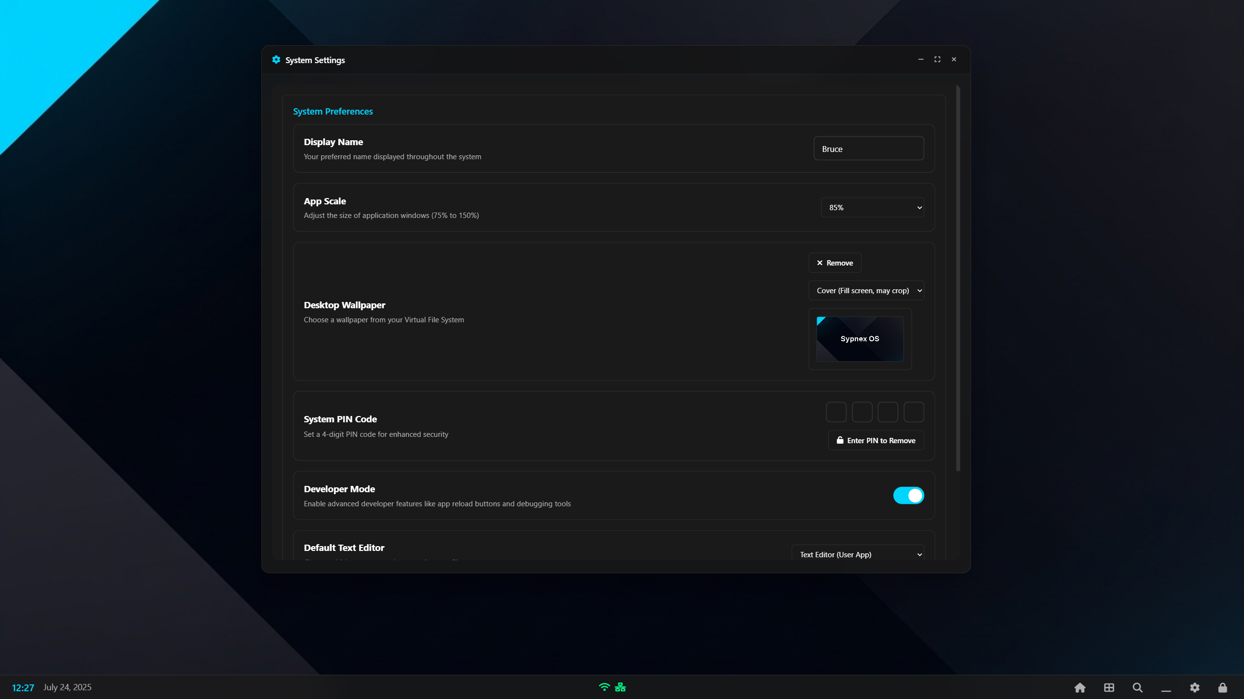 System Settings